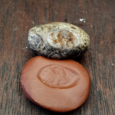 Authentic Antique Ancient Old Himalayan Seal Sulumani Agate Bead very Rare Bead